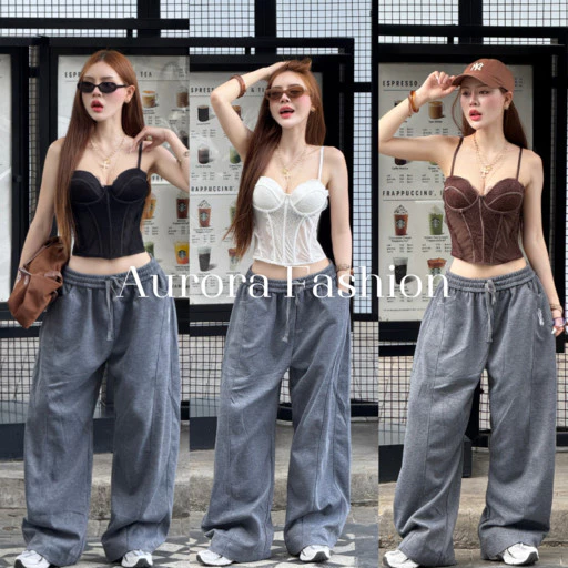 Aurora🛒พร้อมส่ง🚚 (รูปถ่ายจากงานจริง) เสื้อสายเดี่ยว เสริมฟองน่ำในตัว แนวสไตล์เซ็กซี่มากแม่