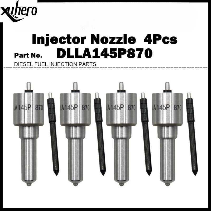 4x ดีเซลหัวฉีดน้ํามันเชื้อเพลิงหัวฉีดเคล็ดลับ DLLA145P870 145P870 สําหรับ MITSUBISHI L200 Triton Paj