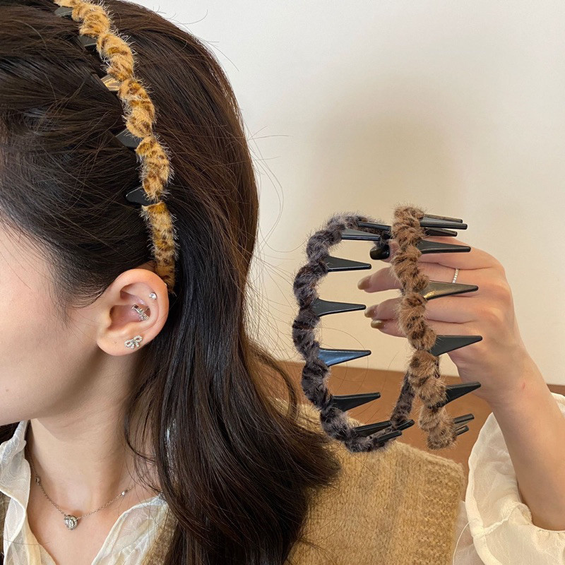 JK~ Leopard Jaguar Vintage Headband Retro Premium Beautiful MERAH