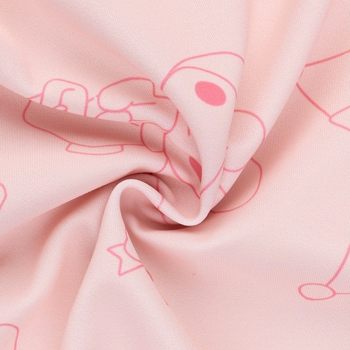 3ชิ้นเด็กทารกน่ารักการ์ตูนพิมพ์แขนยาวชิ้นเดียวชุดว่ายน้ํา+กระโปรง+หมวกว่ายน้ํา - รูปที่ 5