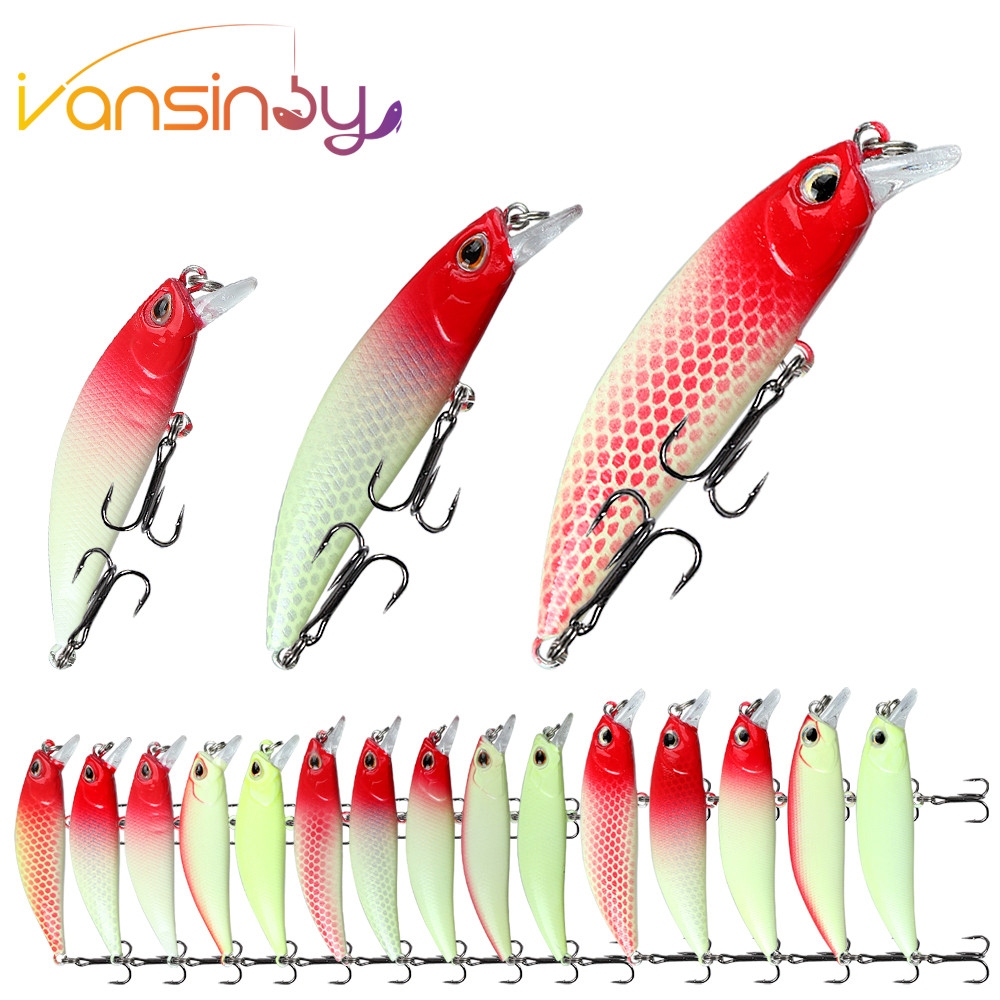 Luminous Fishing Lure 5g/6.5g/8g Sinking Minnow เหยื่อตกปลาสำหรับการยิงไกลและดักจับอย่างมีประสิทธิภาพ