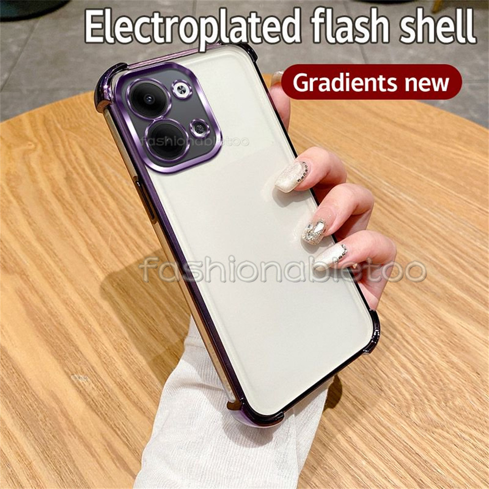 ปลอกสําหรับoppo Reno 13 pro F 13pro 13F 1 3 Reno13 pro Reno13pro Reno13 F Reno13Fสแควร์ชุบเคสโทรศัพท์แฟชั่นคู่ซิลิโคนอ่อนนุ่มกล้องเลนส์กันกระแทกปกหลัง
