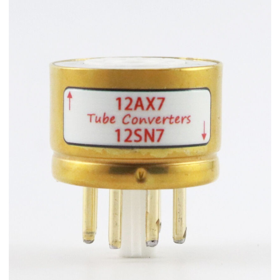 One Gold plated 12AX7 (to) 12SN7 ช่องเสียบแปลงหลอดสุญญากาศ