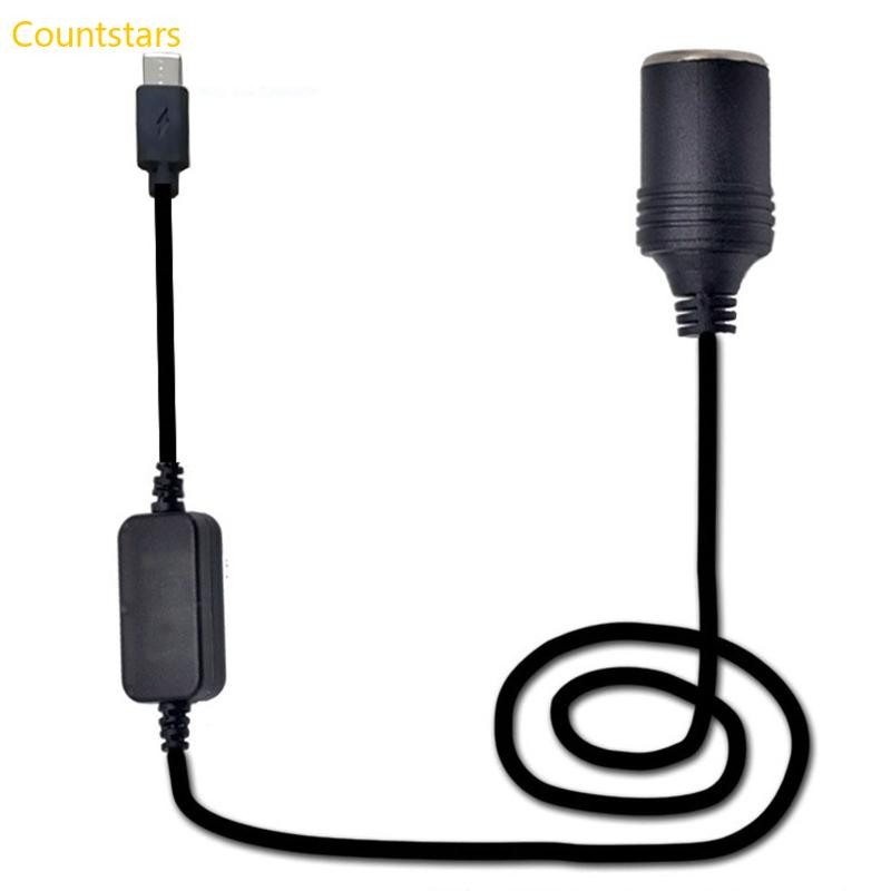 Cou USB-C 5V Type-C ชาย 12V รถซ็อกเก็ตสายไฟสําหรับรถยนต์ 12V อุปกรณ์ขับเคลื่อน