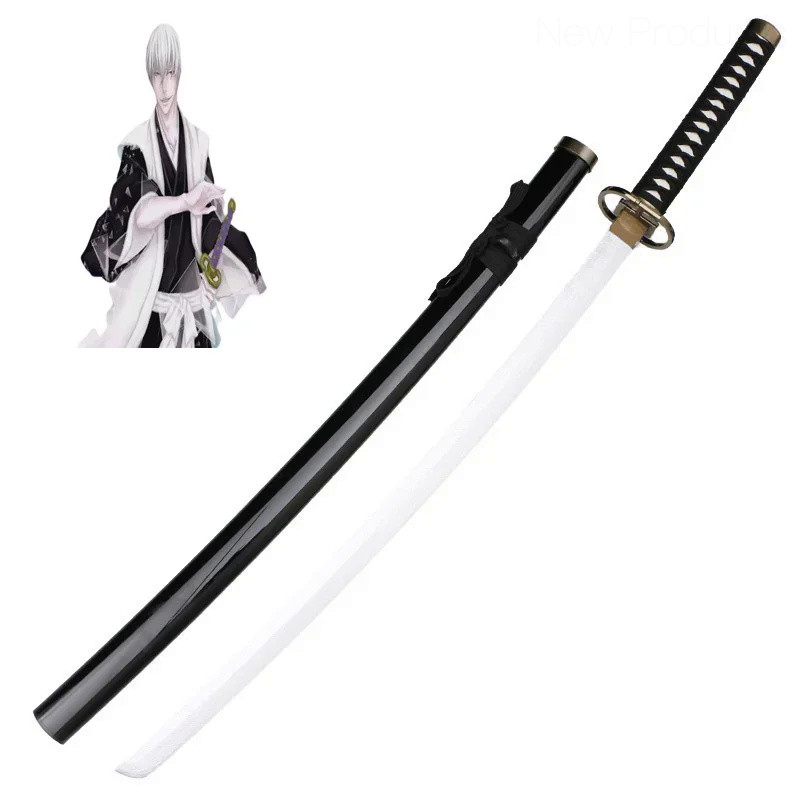 ⚡ 41inch Cosplay Ichimaru Gin Katana Role Play Anime Bleach Bamboo Assembled Sword Weapon Model 104c