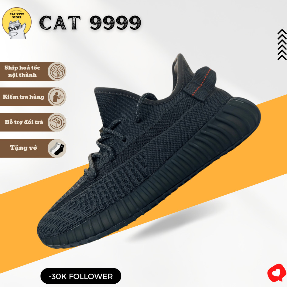 Yz Boost 350 V2 รองเท้าสะท้อนแสงสีดํา, Yz 350 สะท้อนแสงสีดํา Premium Boost Compression Grain - CAT 9