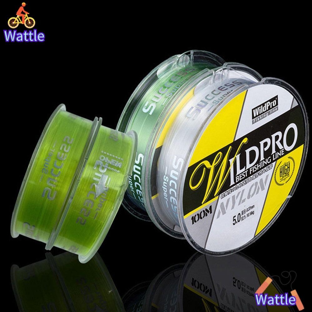Wattle 100M ไนลอน Monofilament ที่มองไม่เห็นลวดเชือกที่แข็งแกร่งโปร่งใสด้ายยืดหยุ่น Spool