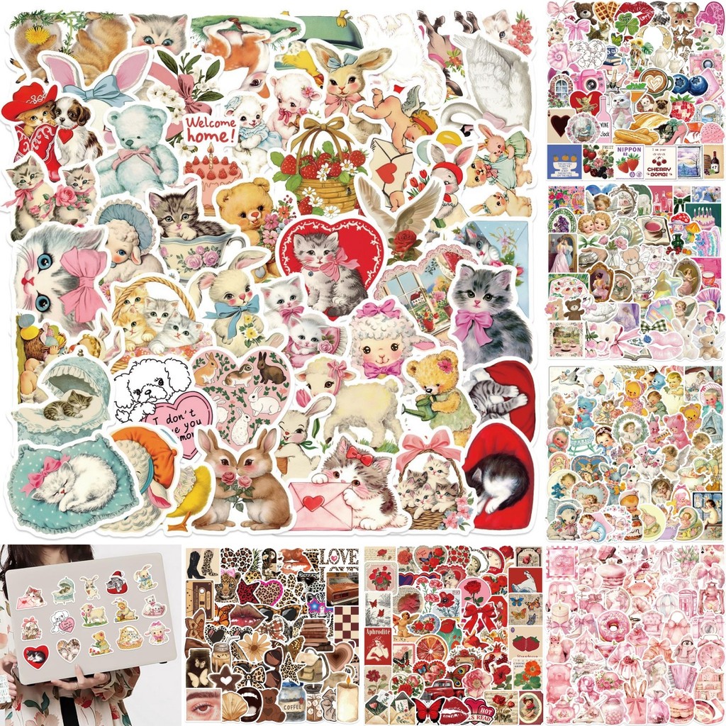 50 ชิ้นสีชมพูและสีแดงเสือดาวพิมพ์ความงาม Graffiti สติกเกอร์สําหรับจักรยานบัญชีมือกรณีดินสอ Decals LanLanStickersWorld