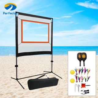 สมบูรณ์แบบ แบดมินตันสุทธิชุดเทนนิสสุทธิพร้อมขาตั้งพร้อมถุงเก…