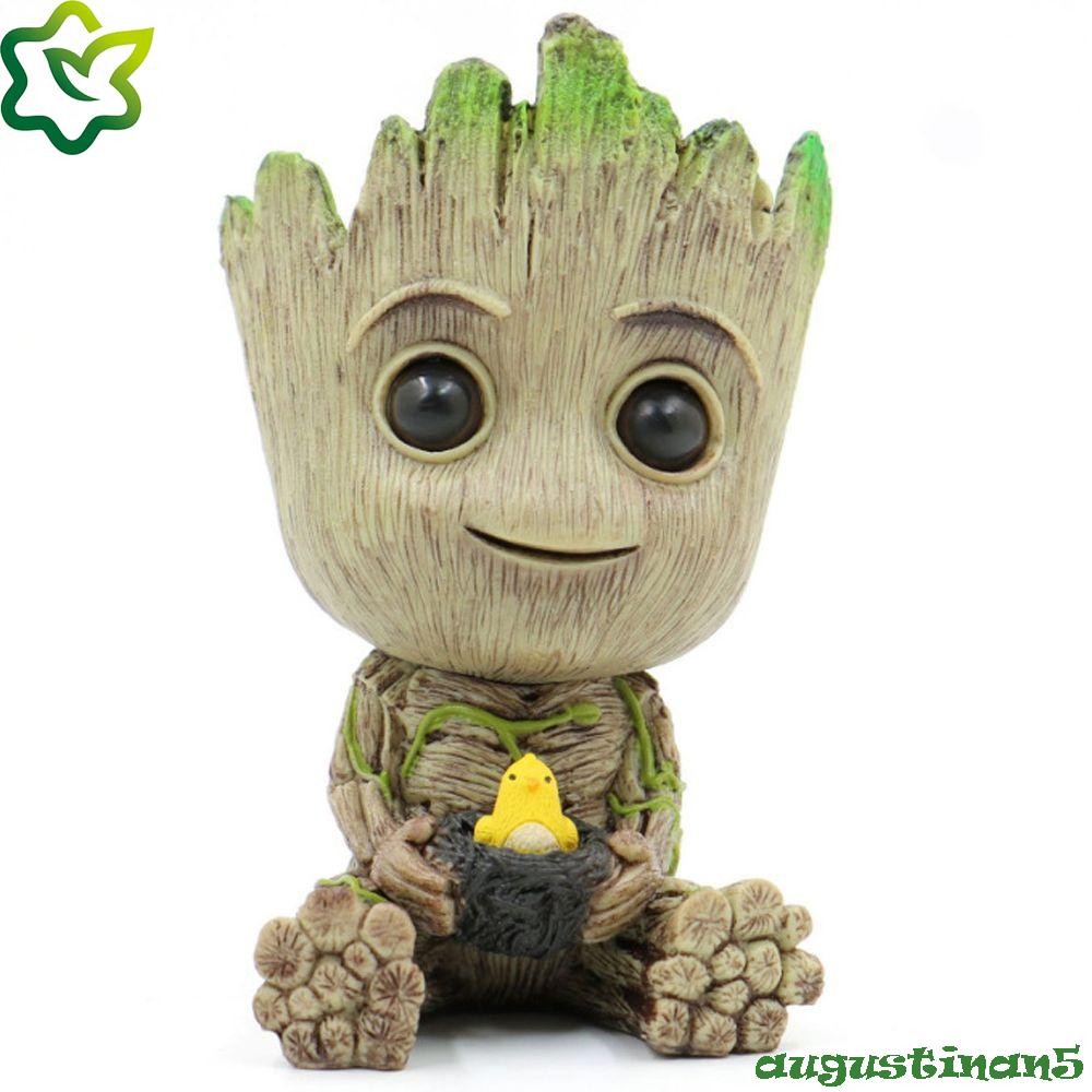 Augustinan Tree Man Groot ของเล่นเด็กรูปของเล่น Mini Groot รูปของเล่น Marvel 6 ซม.อะนิเมะ Action Figure
