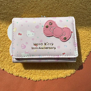 LHL BOUTIQUE กระเป๋าสตางค์ hello kitty bag สีชมพู กระเป๋าตัง สามพับ