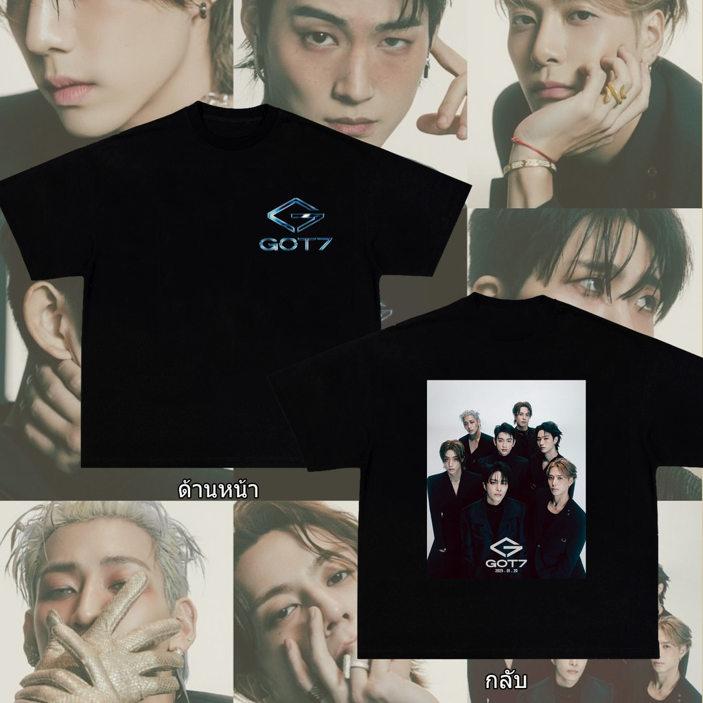 NEW S-5xl คลังสินค้าพร้อม 2025 GOT7 WINTER HEPTAGON เสื้อยืดคอกลมพิมพ์ลายการจัดส่งที่รวดเร็ว
