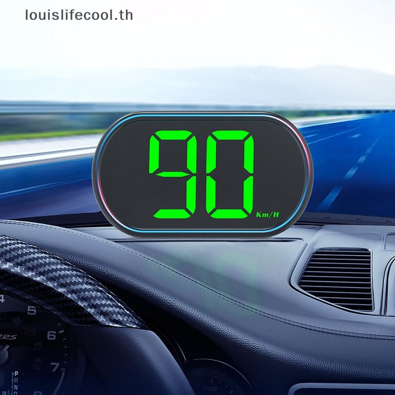 Louislifecool รถ LED Digital Speed Gauge Head-Up จอแสดงผล Universal รถเครื่องมือวัดความเร็ว Speedometer HUD รถบรรทุกปลอดภัยขับรถ Assistant ใหม่