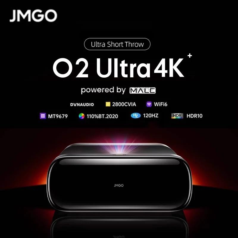 JMGO O2 Ultra 4K Triple Laser โปรเจคเตอร์โยนสั้นพิเศษ | 2500 ไอโซ ลูเมน
