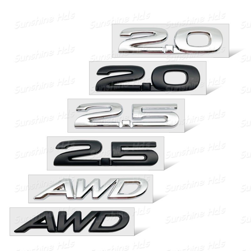 สติกเกอร์รถโลหะ 2.0 2.5 AWD ป้ายสัญลักษณ์สําหรับ Mazda MS Sport 6 3 CX5 5 2 323 CX7 MX30 MX5 CX30 CX