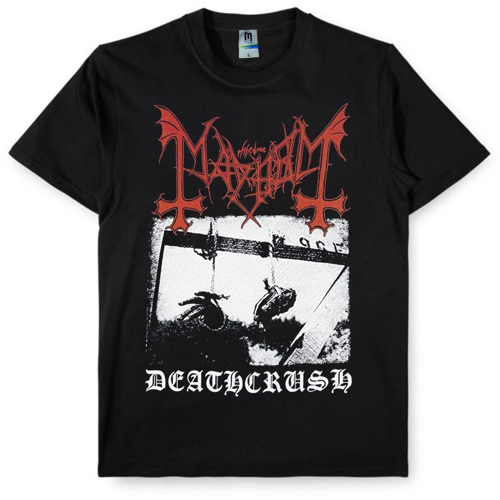 Mayhem "Dathcrush" Extreme Metal Graphic Cotton Crew Neck T - เสื้อ, เพลงลําลองอินเทรนด์ - แรงบันดาลใจ Tee with Dark Design
