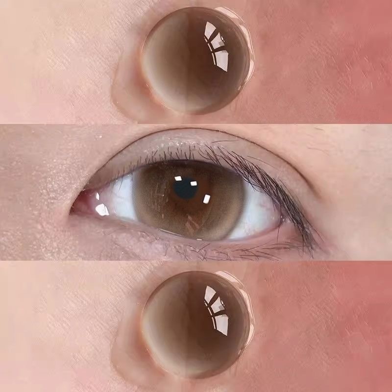 (มีค่าสายตา:0°-600°) คอนแทคเลนส์สีน้ำตาลอ่อนธรรมชาติ 14.2มม. คอนแทคเลนส์สี มีอายุ 1 ปี จัดส่งฟรี