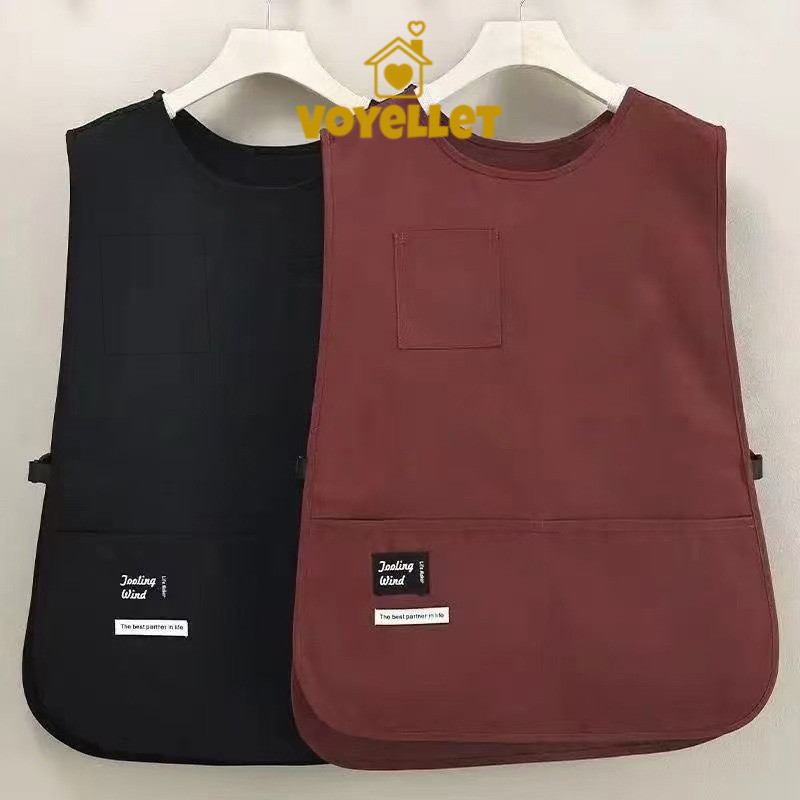 🌈ผ้ากันเปื้อนเสื้อกั๊กห้องครัวกันน้ำบ้านทำอาหาร Workwear บาริสต้าเสื้อกั๊กเอว🌈