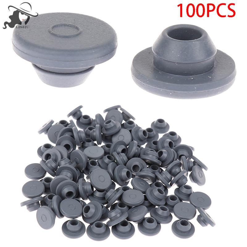 LISHU 100 ชิ้นจุกยางปิดผนึกด้วยตนเองพอร์ตฉีดสําหรับ 13 มิลลิเมตรขวดแก้ว th