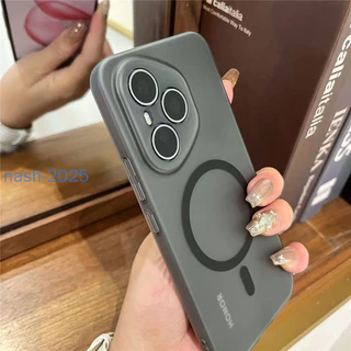 ปลอกสําหรับ Honor 400 Pro Non stick ลายนิ้วมือ Skin-friendly Frosting TPU แม่เหล็กดูดเคสโทรศัพท์กันกระแทกฝาหลัง