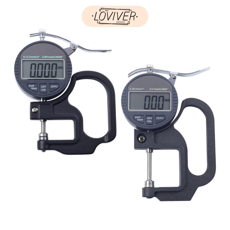 LOVIVER เครื่องวัดความหนาแบบดิจิตอลไมโครมิเตอร์อิเล็กทรอนิกส์เครื่องมือวัดความแม่นยําสูงไม้บรรทัดวัดอิเล็กทรอนิกส์สําหรับแผ่นกระดาษโลหะ