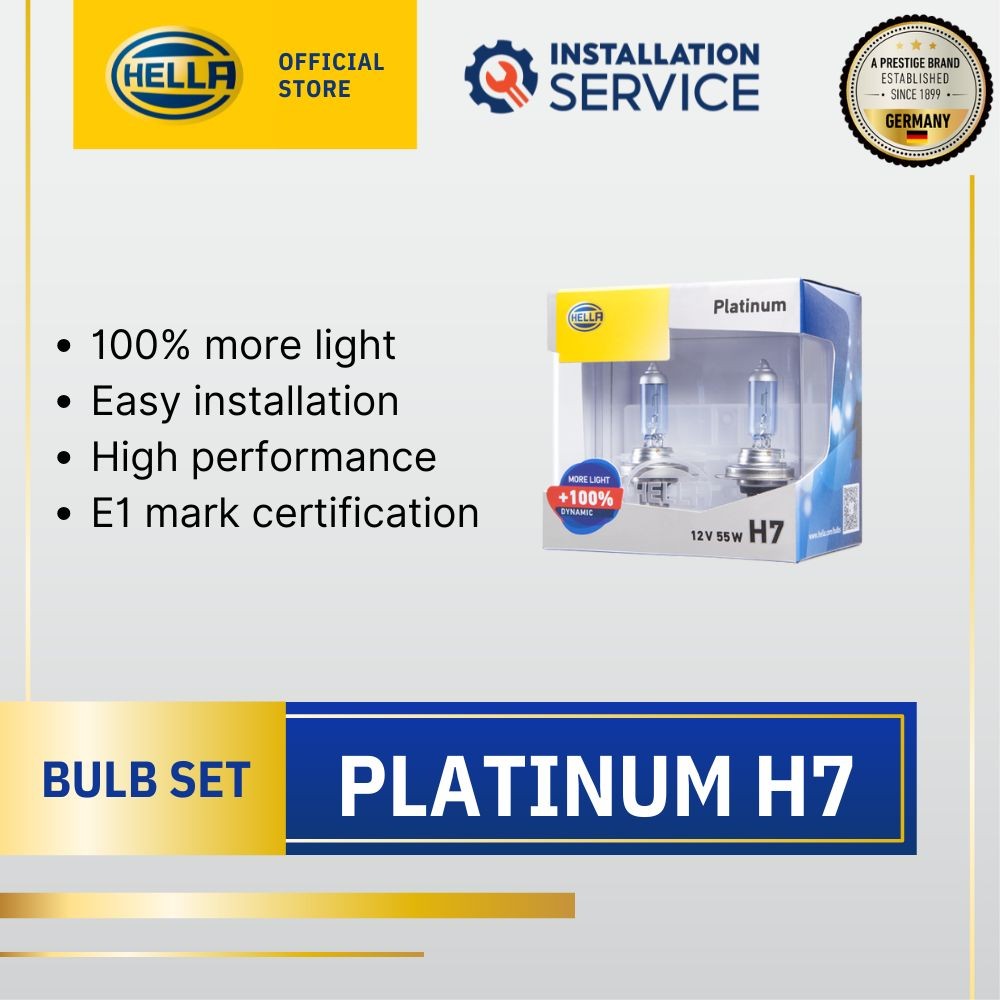 HELLA Platinum H7 Bulb 8GH 178 560-653 (2 หลอด)