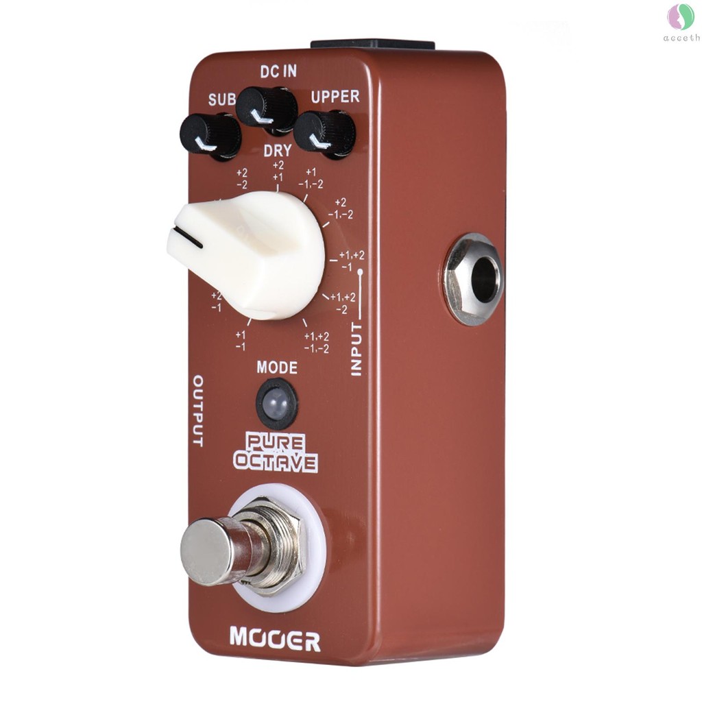 MOOER PURE OCTAVE Mini Octave Guitar Effect Pedal 11 โหมด Octave True Bypass Full Metal Shell