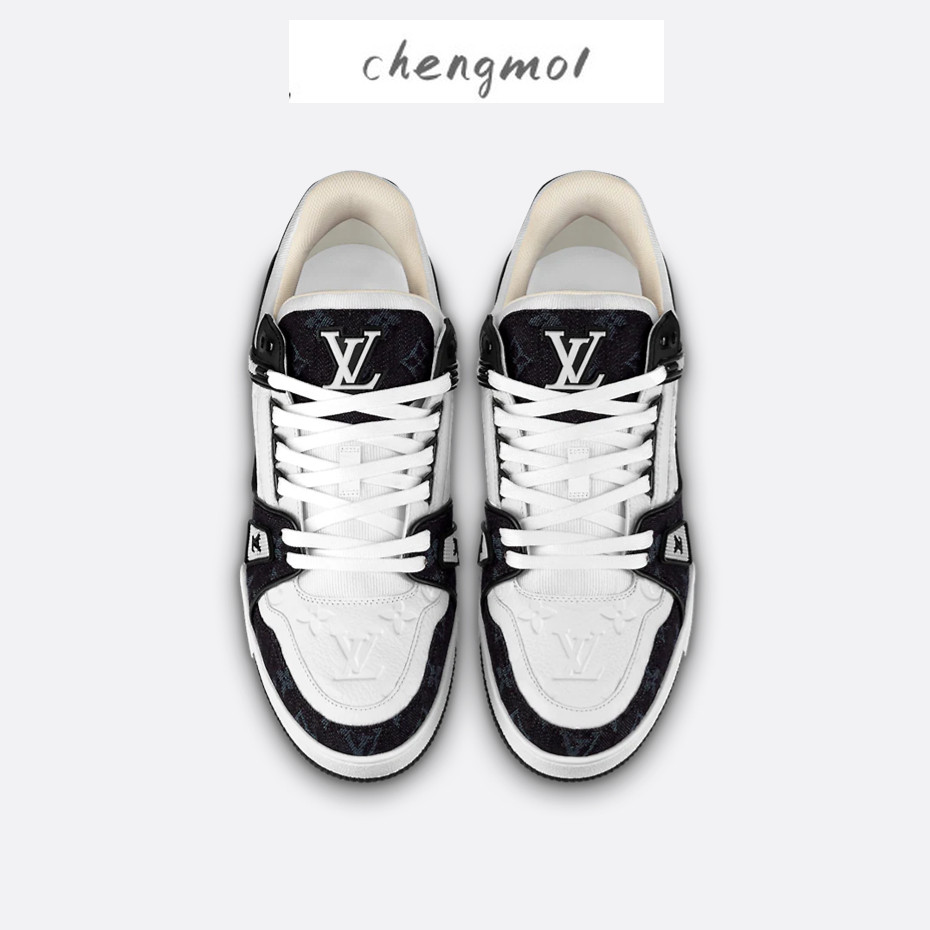 หลุยส์ วิตตองLouis Vuitton LV TRAINER Men/Sneakers Louis Vuitton รองเท้า/รองเท้าผ้าใบ/สินค้าขายดี/