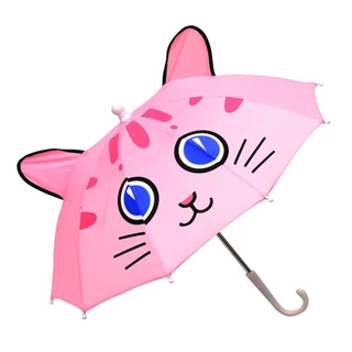 เกียร์ฝนตุ๊กตาเด็ก, หลากสีหูการสร้างแบบจําลองเด็กร่ม,การ์ตูนน่ารักด้ามยาวรูปแบบสร้างสรรค์เด็กร่มวันฝนตก