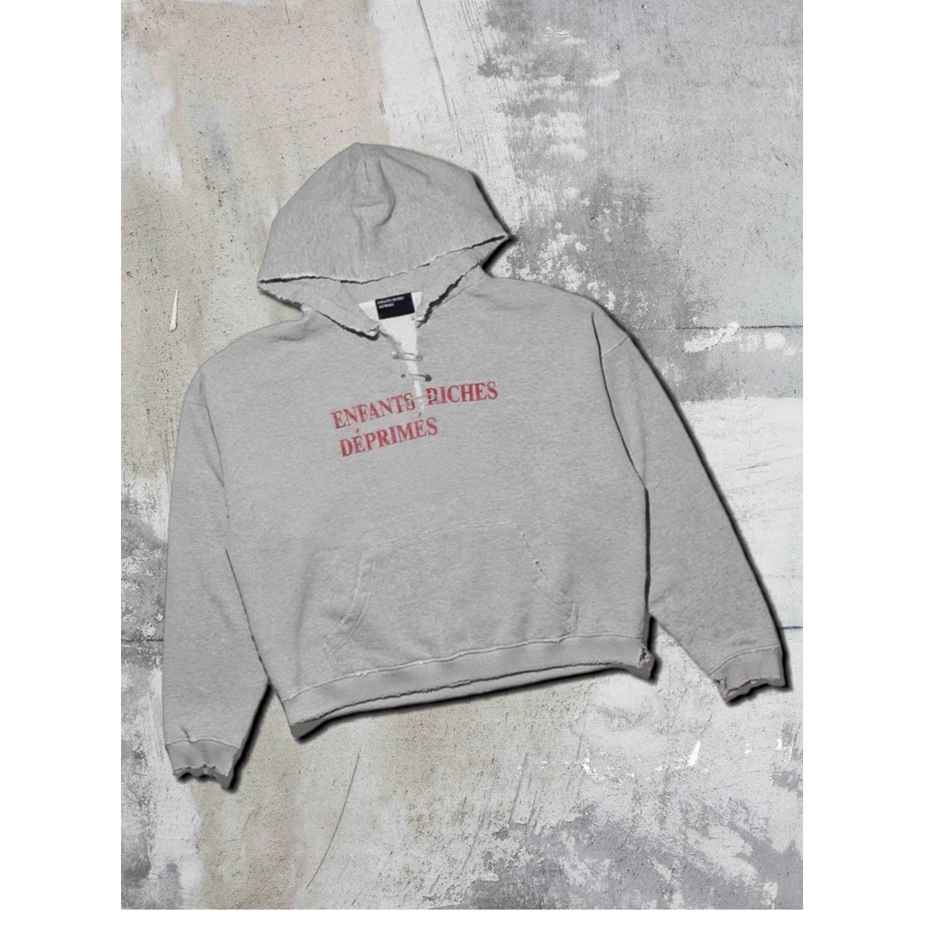 Enfants Riches Deprimes ERD Pin คอพิมพ์ป้าย Hoodie ผู้ชายผู้หญิง High Street Casual หลวมล้าง Distres