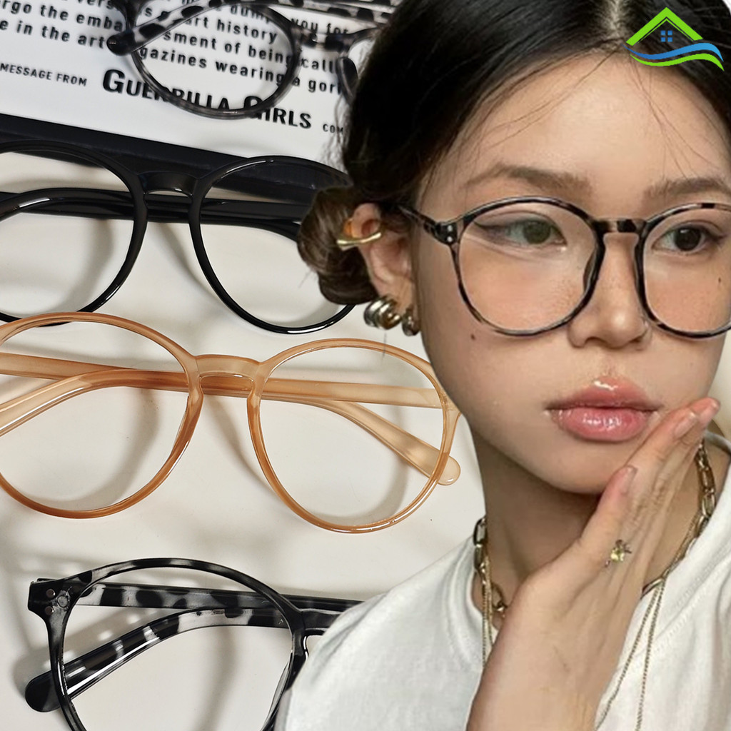 Retro Square Flat Light Glasses - Ins Versatile Leopard Pattern Eyeframe - Y2k Sweet Glasses สําหรับ