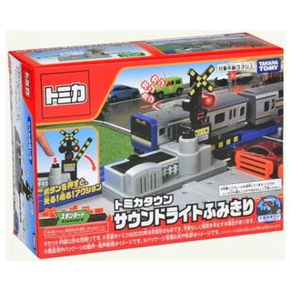 Takara Tomy "Tomica Tomica Town Sound Light Train Crossing" Mini Car Toy for Ages 3 and Up