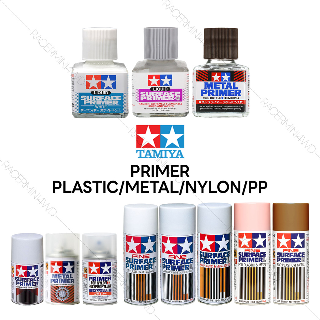 TAMIYA Primer for Plastic/Metal/Nylon/Polypropylene สีรองพื้นชิ้นงานโมเดล 87026 87042 87044 87061 87064 87075 87096 8...