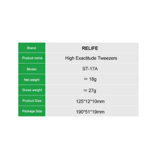 แหนบความแม่นยำสูง RELIFE ST-17A Ultra-Precision Tweezers
