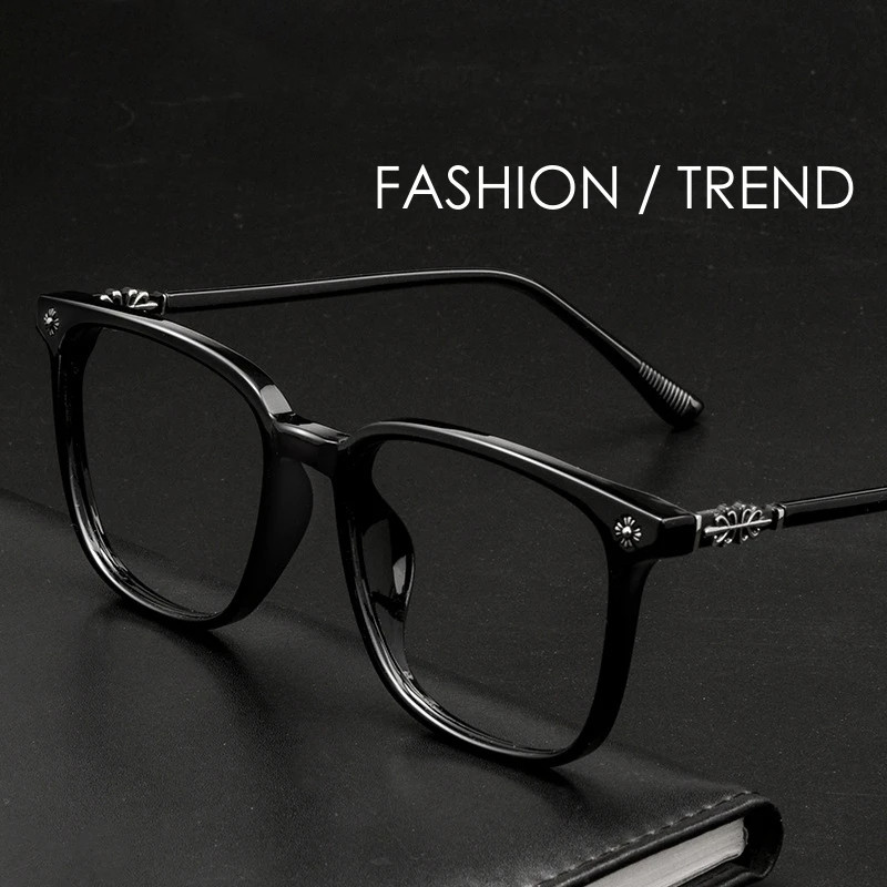 Ultra-light Frosted Square Men Retro Casual Anti-Blue Light กระจกแบนผู้ชายผู้หญิง