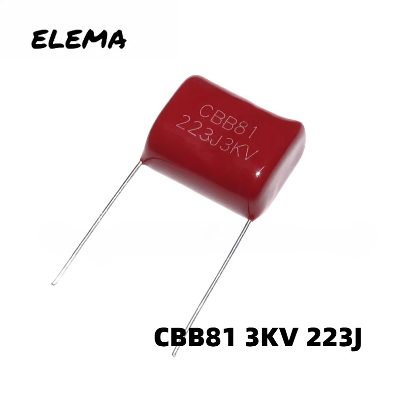 5 ชิ้นใหม่ CBB81 ตัวเก็บประจุ 3000V 223J P20 ตัวเก็บประจุฟิล์ม 223J 3KV
