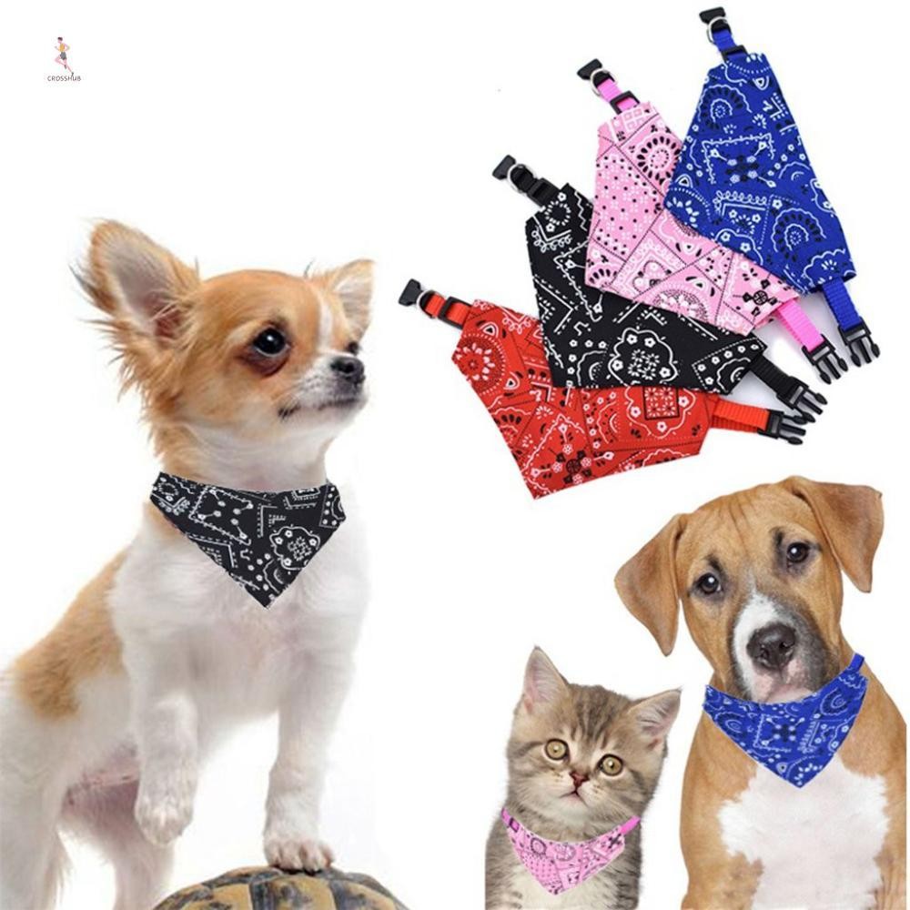 Cross แมวผ้าพันคอ Bright สีสบายสุนัข Neckerchief สําหรับขนาดเล็ก, กลาง, สุนัขขนาดใหญ่พร้อมปลอกคอลายสก๊อตอุปกรณ์สัตว์เลี้ยง