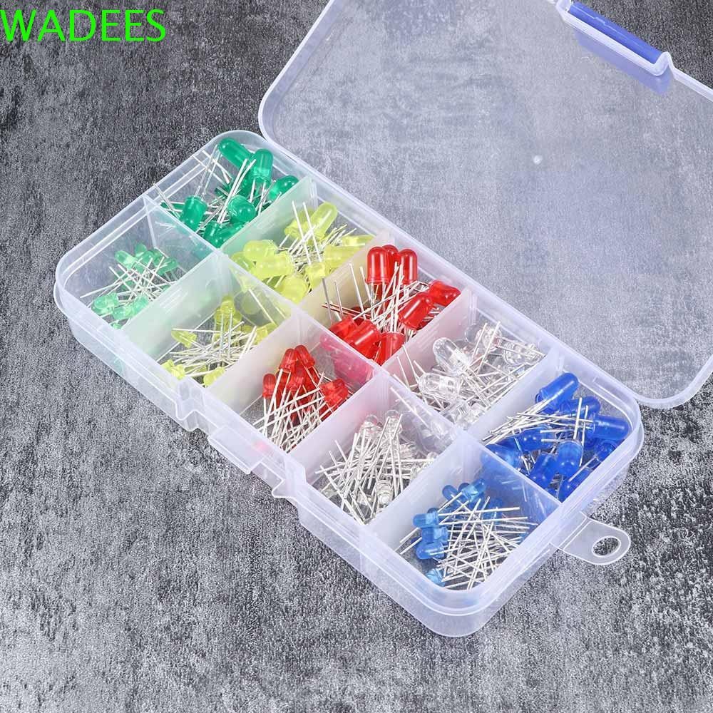 Wadees 200 ชิ้น 3 มิลลิเมตรสีเหลืองสีแดงผสมสีหลอดไฟ Emitting Diodes DIY ชุดชุด 5 มิลลิเมตร