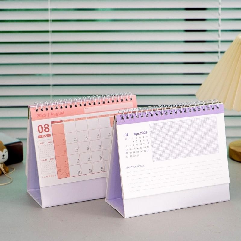 Cuy ปฏิทินตั้งโต๊ะ 2024-2025 ปฏิทินตั้งโต๊ะสํานักงาน Planner จาก 09 2024 ถึง 12 2025 Stand Up ปฏิทินตั้งโต๊ะสําหรับ Office Schoo