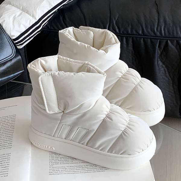 รองเท้าบู๊ตหิมะรองเท้าสั้นลําลองหนาsoledซับขนแกะกันลื่น