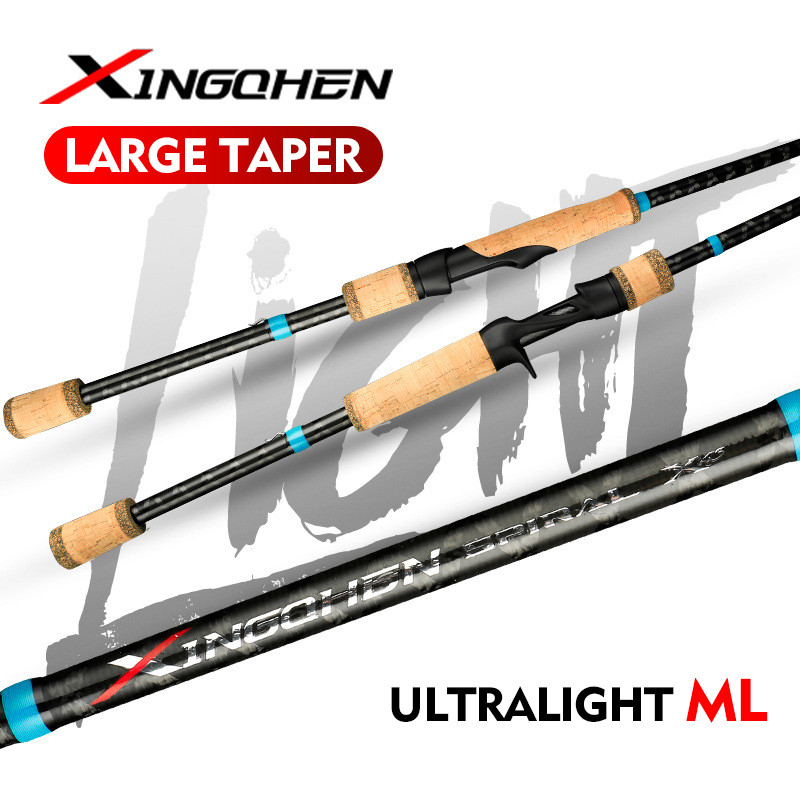 เบ็ดตกปลาคาร์บอนไฟเบอร์ Ultralight ขนาด 1.95m/2.08m พับเก็บได้ สำหรับการท่องเที่ยวและการตกปลากลางแจ้ง