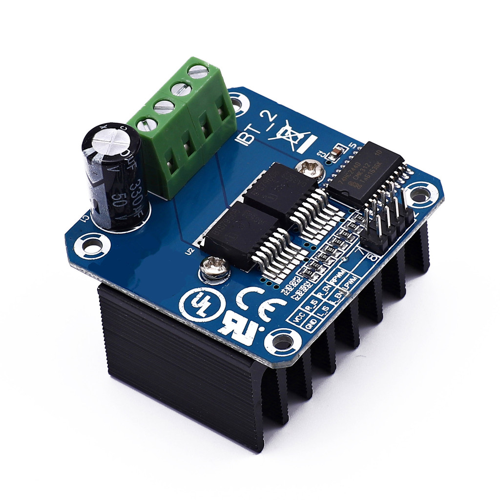Dc6v-27v Dual BTS7960 43A High Power H Bridge สมาร์ทมอเตอร์ไดร์เวอร์บอร์ดโมดูล Current Limiting Control