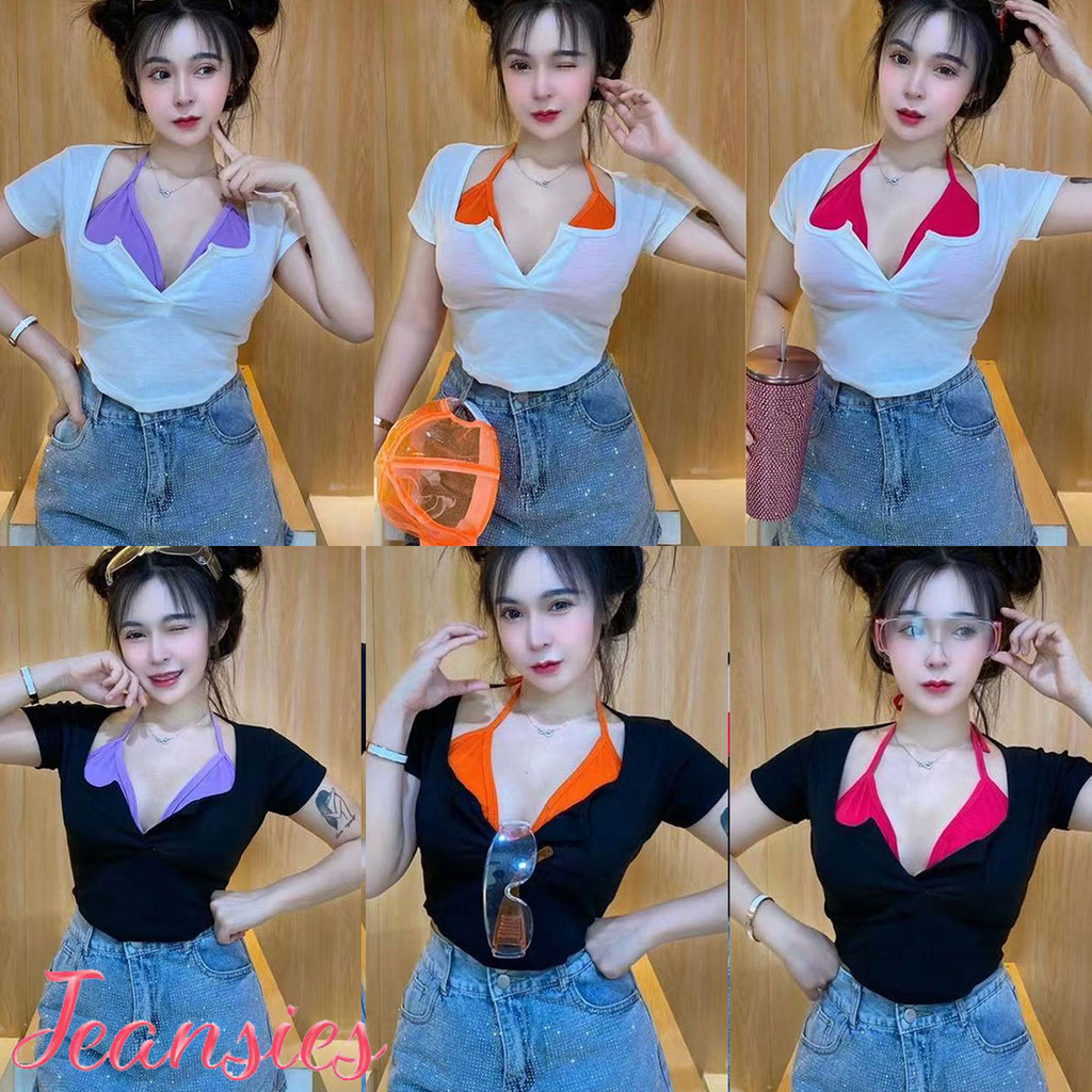 เสื้อสายเดี่ยวแขวนคอ ดีไซน์เก๋ ใส่สบายทุกวัน