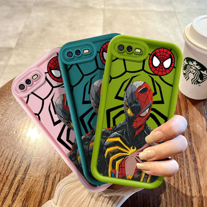 เคสโทรศัพท์สําหรับoppo A57 4G 2022 A53 4G 2020 A7 A5S A79 A93 A94 F11 Reno 4 Reno 5F Realme C20 C11 C21Y C25Y Cool Spider-Man Angel Eyeแฟชั่นปลอกTPU Soft
