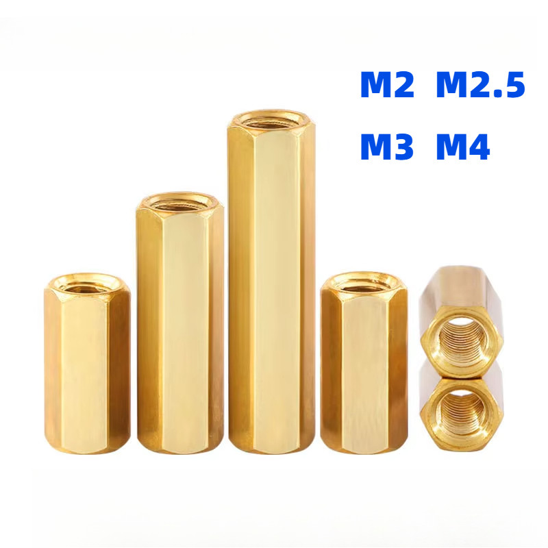 [HKH] M2 M2.5 M3 M4 ทองเหลืองหกเหลี่ยมสตั๊ด Spacer เสากลวง Standoff Spacer Double Pass ทองแดงคอลัมน์แยกคอลัมน์