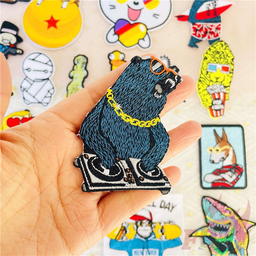 ☸ แพทช์เหล็กบนศิลปะสัตว์พังค์ ☸ 1 ชิ้น DIY เหล็กบนเย็บป้ายแพทช์ตกแต่งผ้า - รูปที่ 4