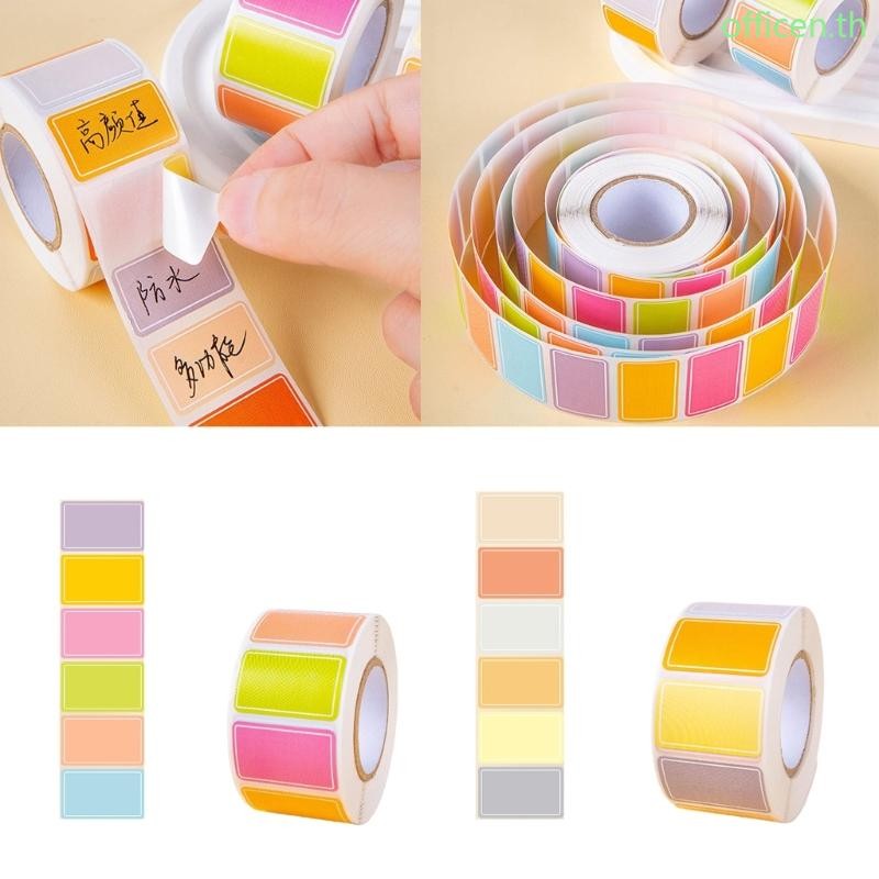 Cen 500 ชิ้น Writable Label สติกเกอร์ฉลากกันน้ําสติกเกอร์ฉลากที่ถอดออกได้