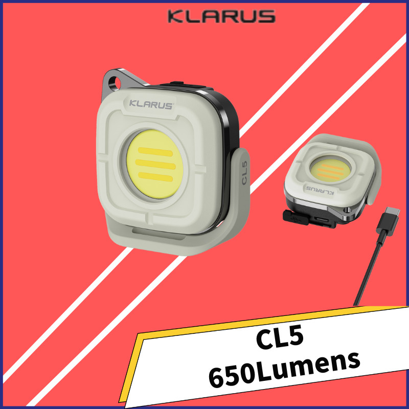 Klarus High-Output Micro Flood Lamp CL5 650Lumens USB-C ชาร์จโคมไฟได้