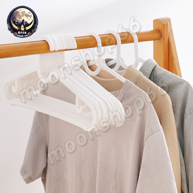 ไม้แขวนเสื้อ ไม้แขวนพลาสติก 5 ชิ้น เกรดห้าง หรูหรา ใหญ่ มินิมอล - รูปที่ 2