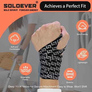 【TH Delivery 】SOLOEVER 1 คู่ สายรัดข้อมือ ข้อมือ แบบบาง ปรับได้ บรรเทาอาการปวดข้อมือ สําหรับผู้ชาย ผู้หญิง ออกกําลังกาย
